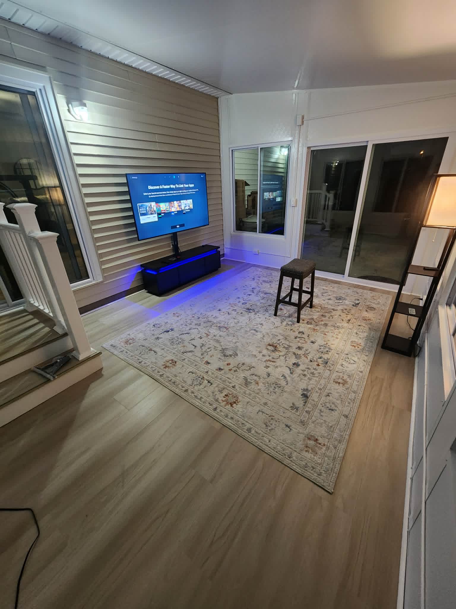 Plank flooring install by Ocean County Exteriors